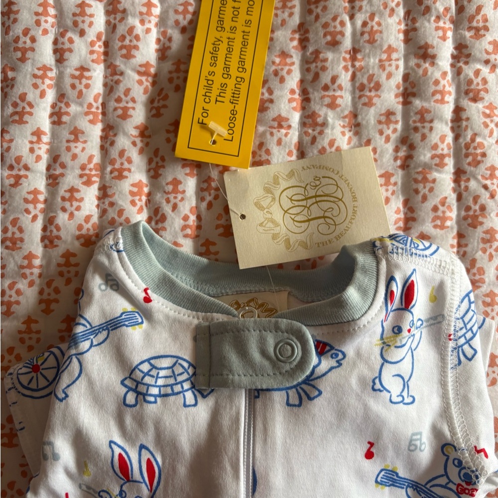 The Beaufort Bonnet Company Kids Pajamas - White and Green